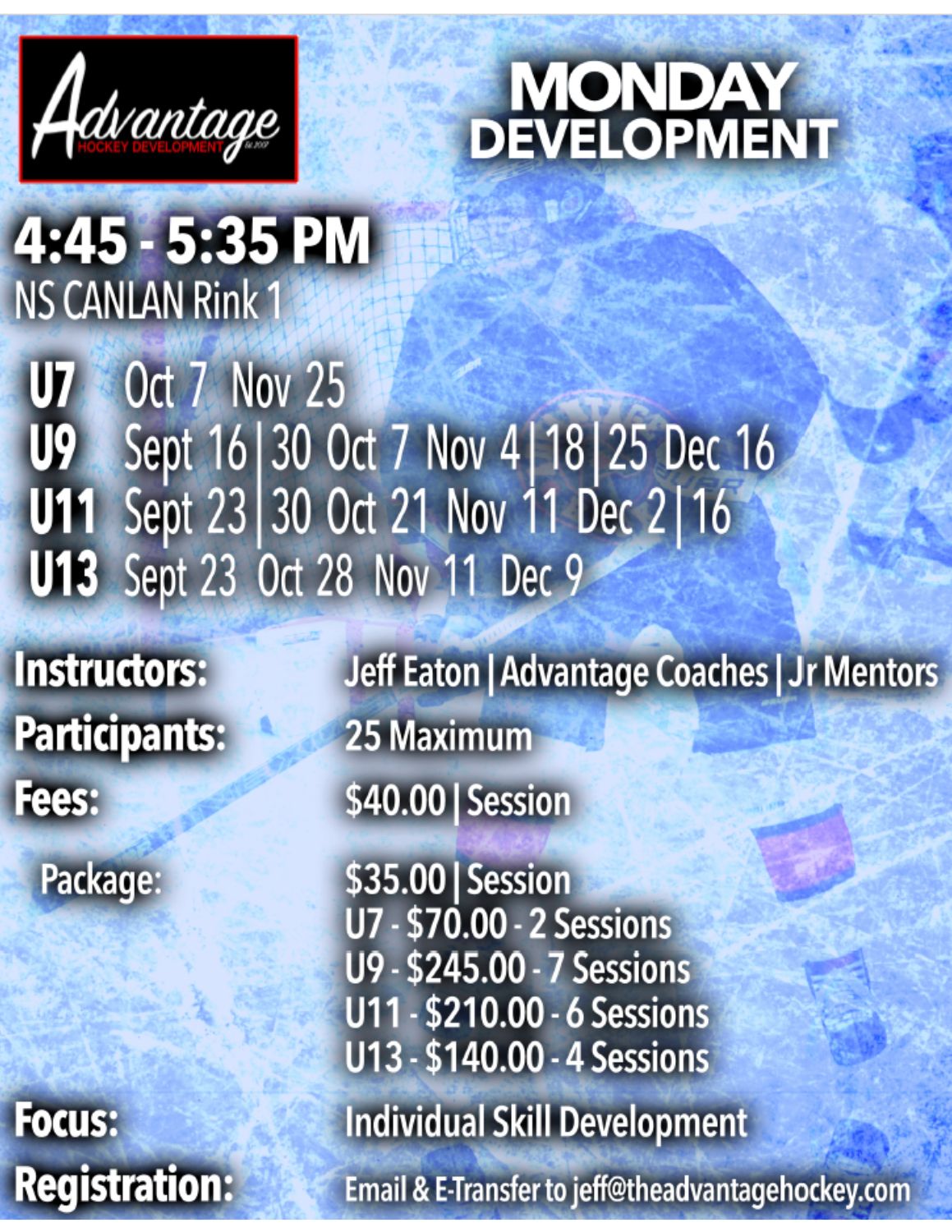 Advantage 2024 - Monday Development Advantage Hockey Monday Development Sessions 2024