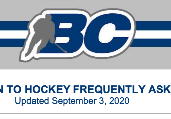 BC Hockey Return to Hockey FAQs screenshot